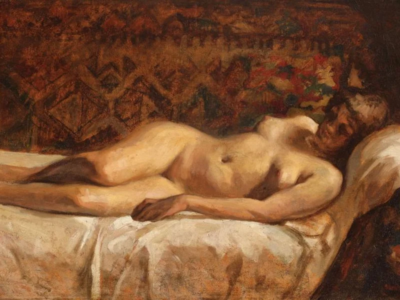 1871-Ipolit Strâmbu - Nudo sul divano